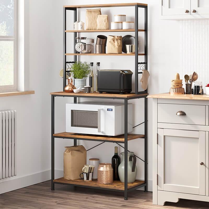 Vasagle Kitchen Storage Baker's Rack - 6-Tier (Rustic Brown)