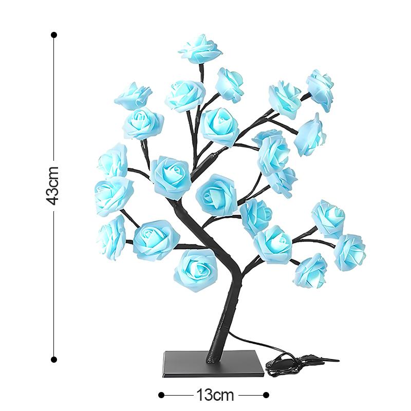 LUMIRO LED Rose Tree Lamp - Blue
