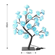 Load image into Gallery viewer, LUMIRO LED Rose Tree Lamp - Blue