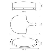 Load image into Gallery viewer, OZZYCOOK 33cm Pizza Stone for Oven and Grill with Pizza Peel