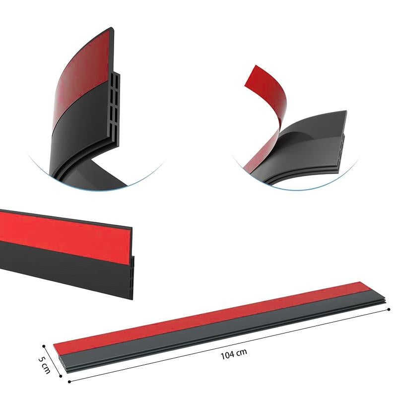 4 Pack Under Door Draft Stopper - Black