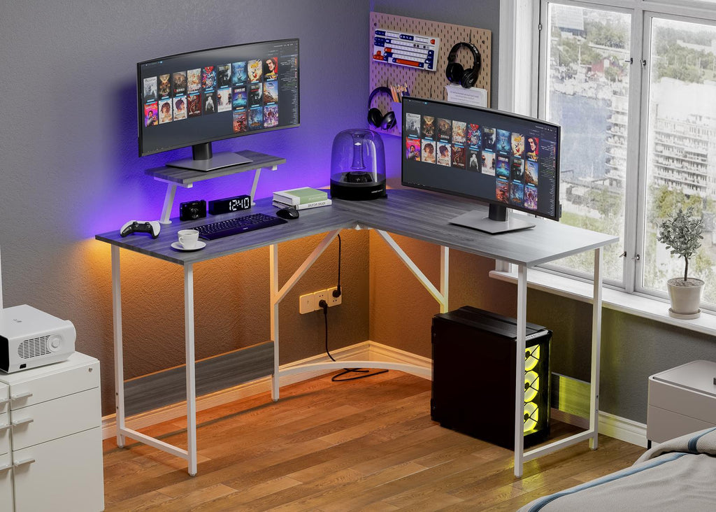 Fraser Country: 1200x450x730mm Corner Desk with USB Outlet