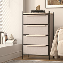 Load image into Gallery viewer, Fraser Country 4 Drawer Byra Dresser - Light Grey &amp; Black