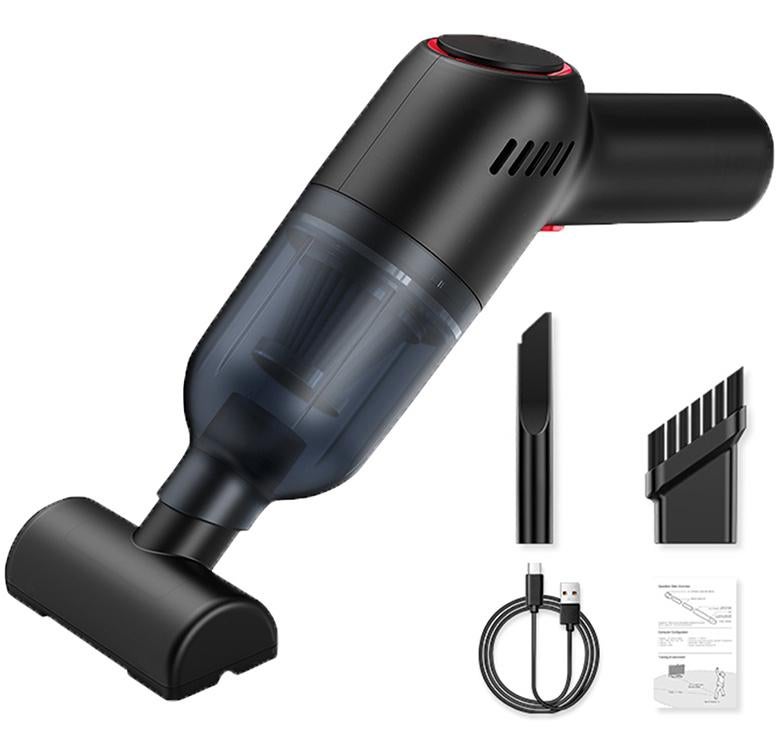 Wireless Handheld Car Vacuum Cleaner with 8000Pa Suction - Black