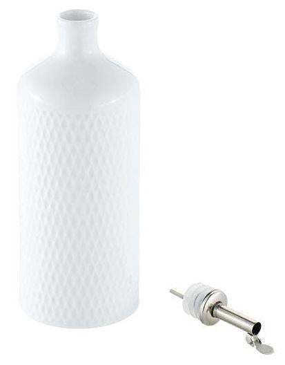 Maxwell & Williams: White Basics Diamonds Oil Bottle With Stainless Steel Pourer (500ml)