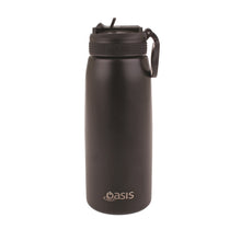 Load image into Gallery viewer, Oasis Stainless Steel Double Wall Insulated Sports Bottle - Black (780ml) - D.Line