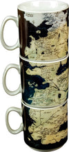 Load image into Gallery viewer, Game of Thrones: Stacked Mug Set - Westeros Map