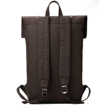 Load image into Gallery viewer, Troop London: Edison Waxed Canvas Backpack - Dark Brown