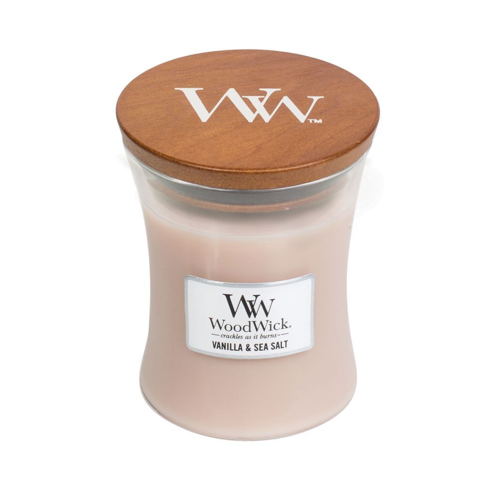 WoodWick: Hourglass Candle - Vanilla & Sea Salt (Medium)