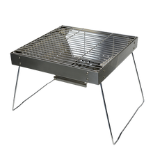 Load image into Gallery viewer, Premium Stainless Steel Portable Charcoal BBQ Grill (35x35x28cm)