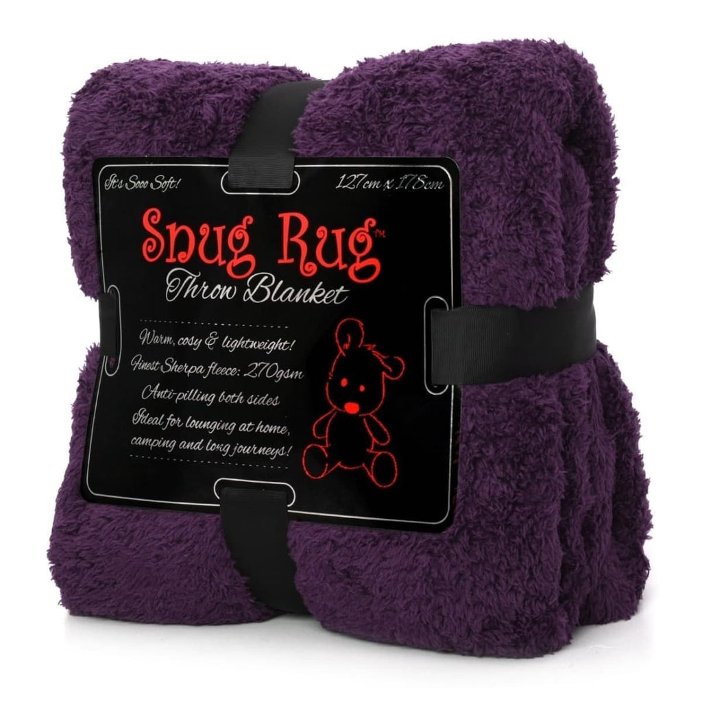 Snug-Rug Sherpa Throw Blanket - Purple