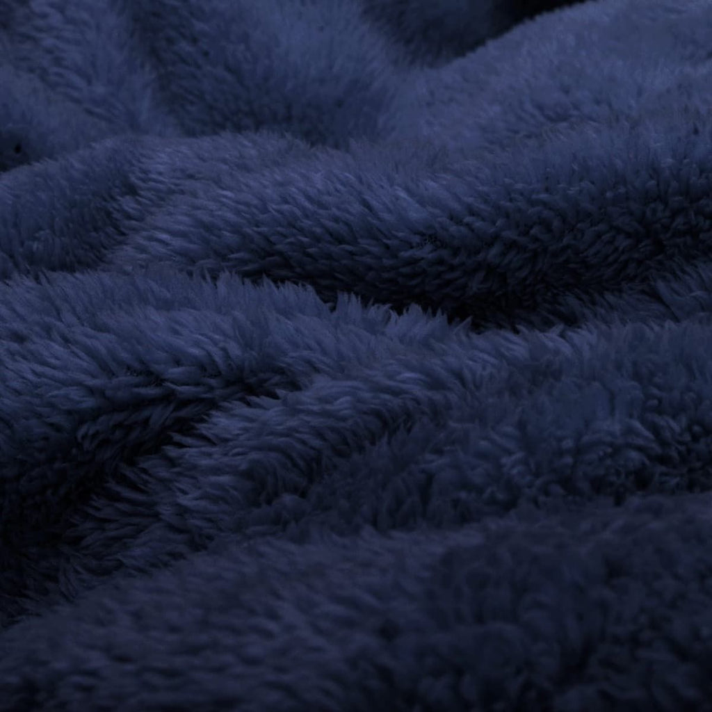 Snug-Rug Sherpa Throw Blanket (Navy)