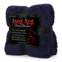 Load image into Gallery viewer, Snug-Rug Sherpa Throw Blanket (Navy)