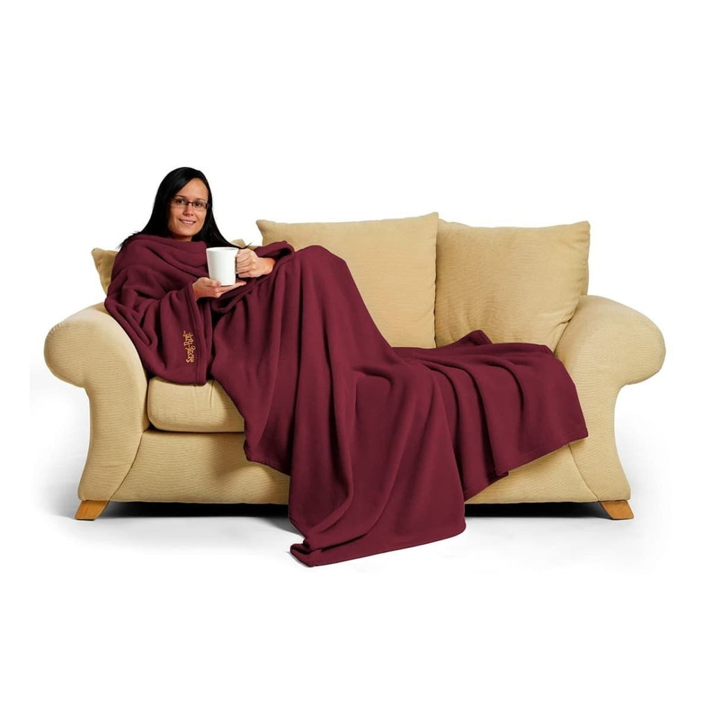 Snug-Rug Deluxe Blanket with Sleeves (Mulberry Red)