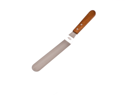 Stainless Steel Offset Palette Knife with Wooden Handle - D.Line