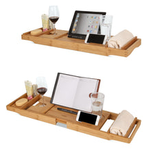 Load image into Gallery viewer, Bamboo Extending Bath Caddy - Natural