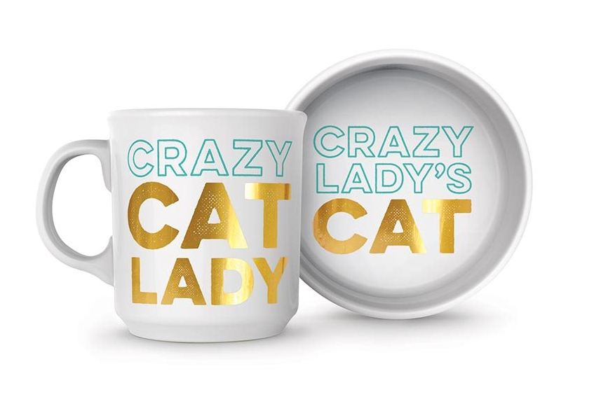 Fred Crazy Cat Lady - Pet Bowl and Mug Set