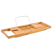 Load image into Gallery viewer, Bamboo Extending Bath Caddy - Natural