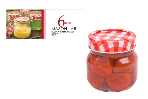 Appetito: Mason Preserving Jars 250ml (Set of 6)