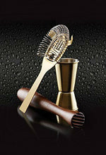 Load image into Gallery viewer, BarCraft: Cocktail Tool Set Brass - Gift Boxed (3pc)