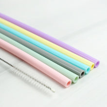 Load image into Gallery viewer, Ape Basics: Reusable Silicone Drinking Straws (6 Pack)