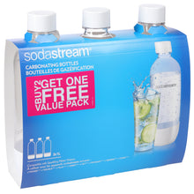 Load image into Gallery viewer, SodaStream: 1L Carb Bottle 2+1 Bonus Pack - White