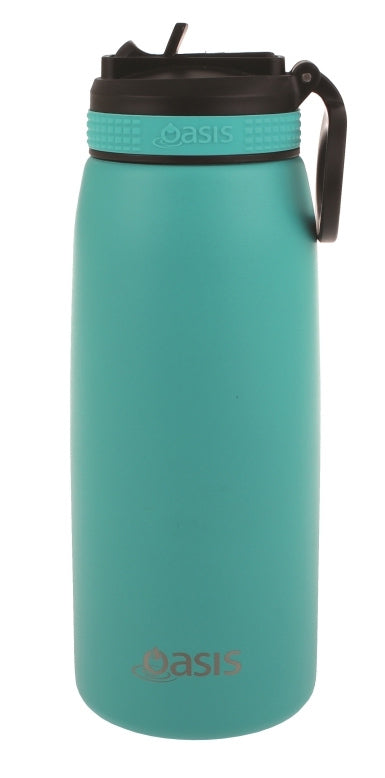 Oasis: Stainless Steel Double Wall Insulated Sports Bottle - Turquoise (780ml) - D.Line