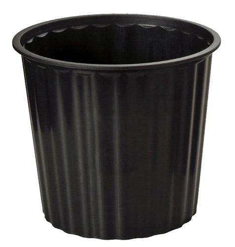 Office Supply Co: Rubbish Bin Round Fluted - Black (13L)