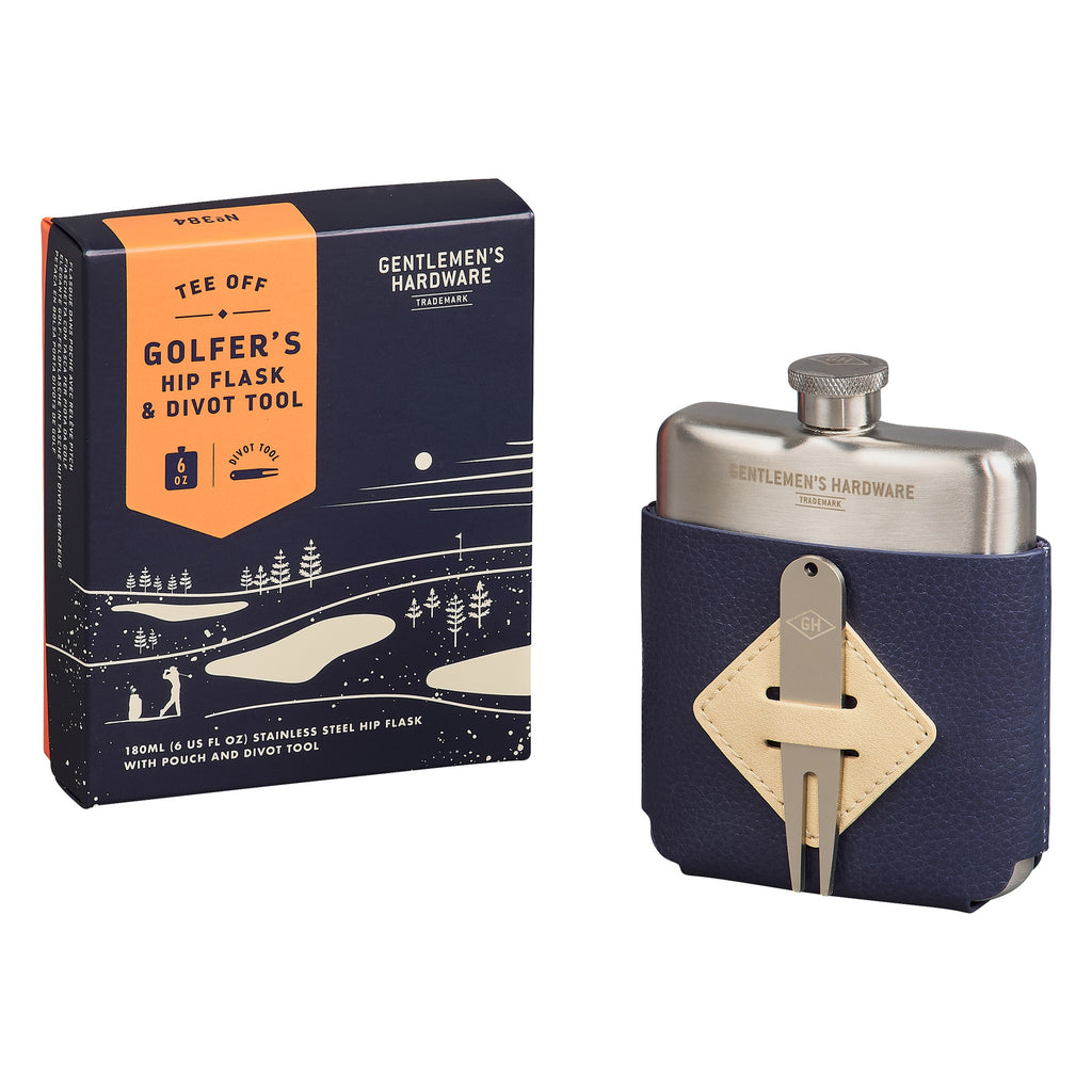 Gentlemen's Hardware: Golfer's Hip Flask & Divot Tool Set