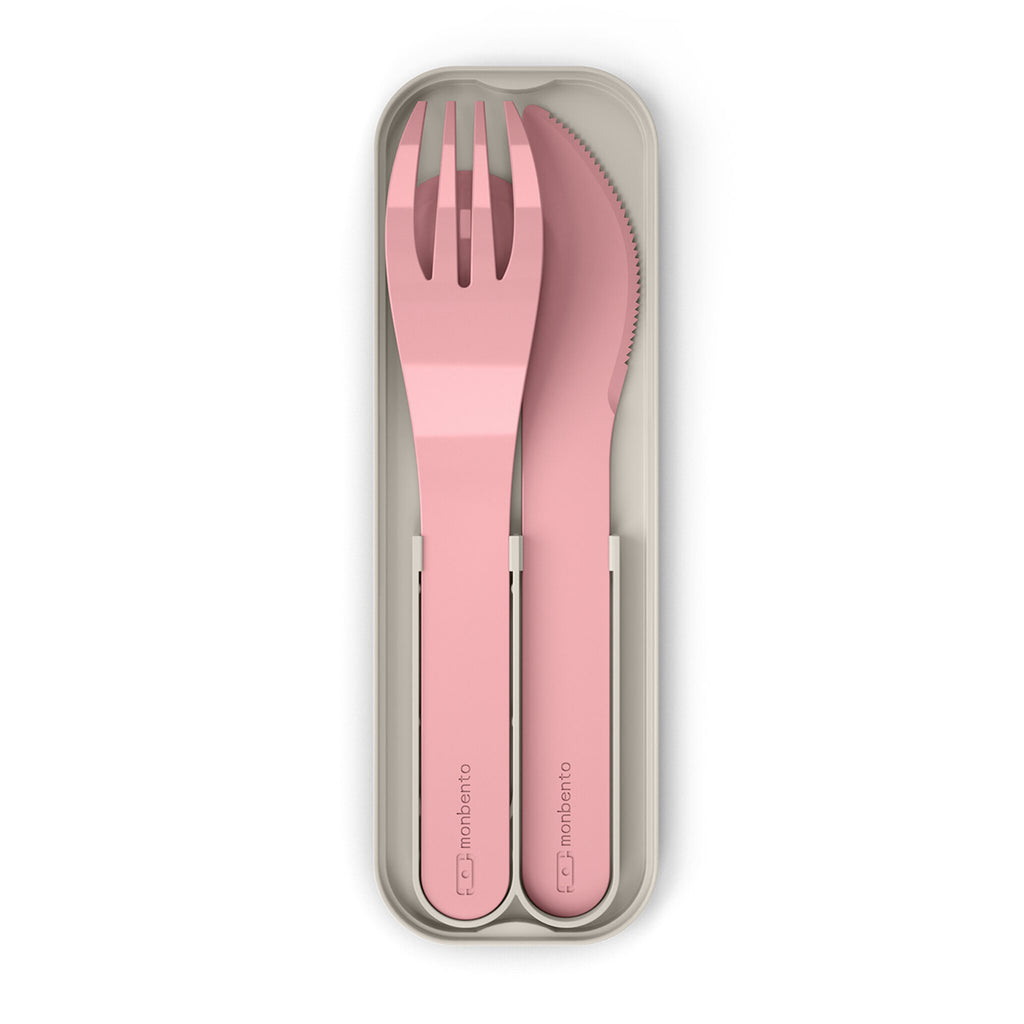 Monbento: Pocket Colour Cutlery Set (Blush)