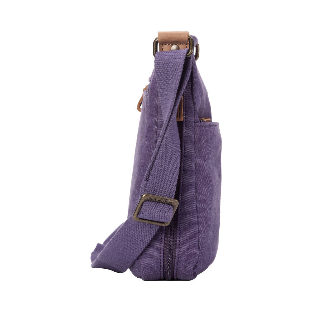 Troop London: Classic Small Zip Top Shoulder Bag - Purple