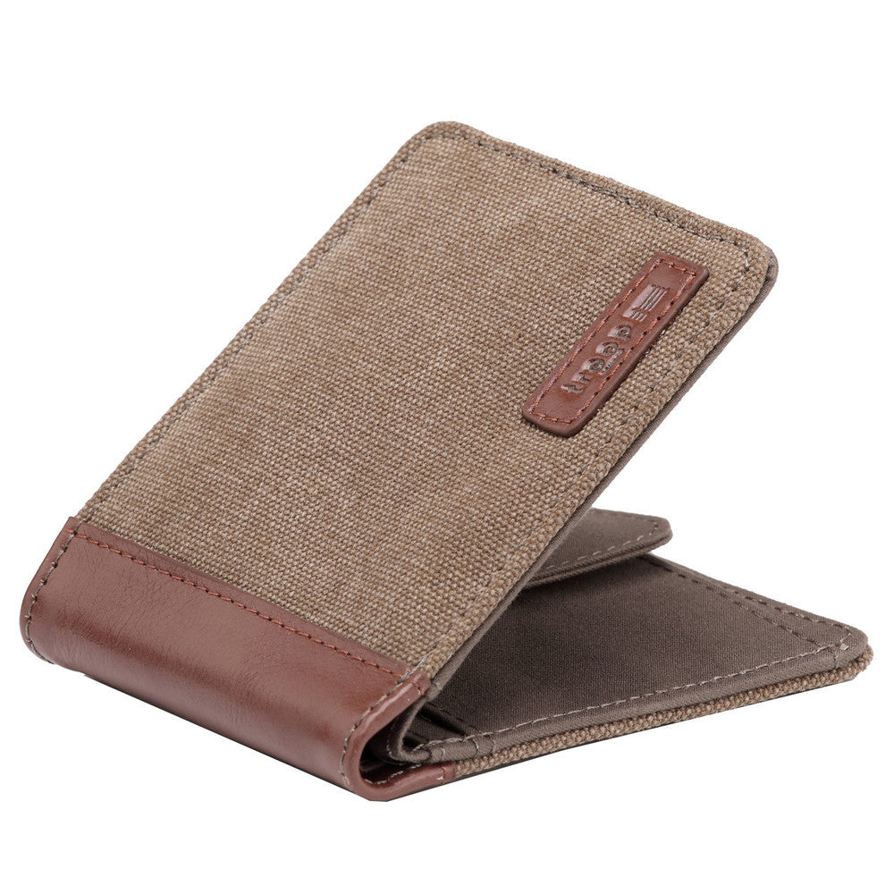 Troop London: Idaho Canvas Wallet - Brown