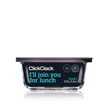 Load image into Gallery viewer, ClickClack: Cook+ Square Heatproof Glass Container (0.5L)