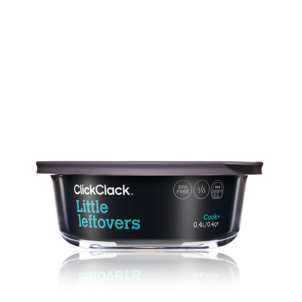 ClickClack: Cook+ Round Heatproof Glass Container (0.4L)