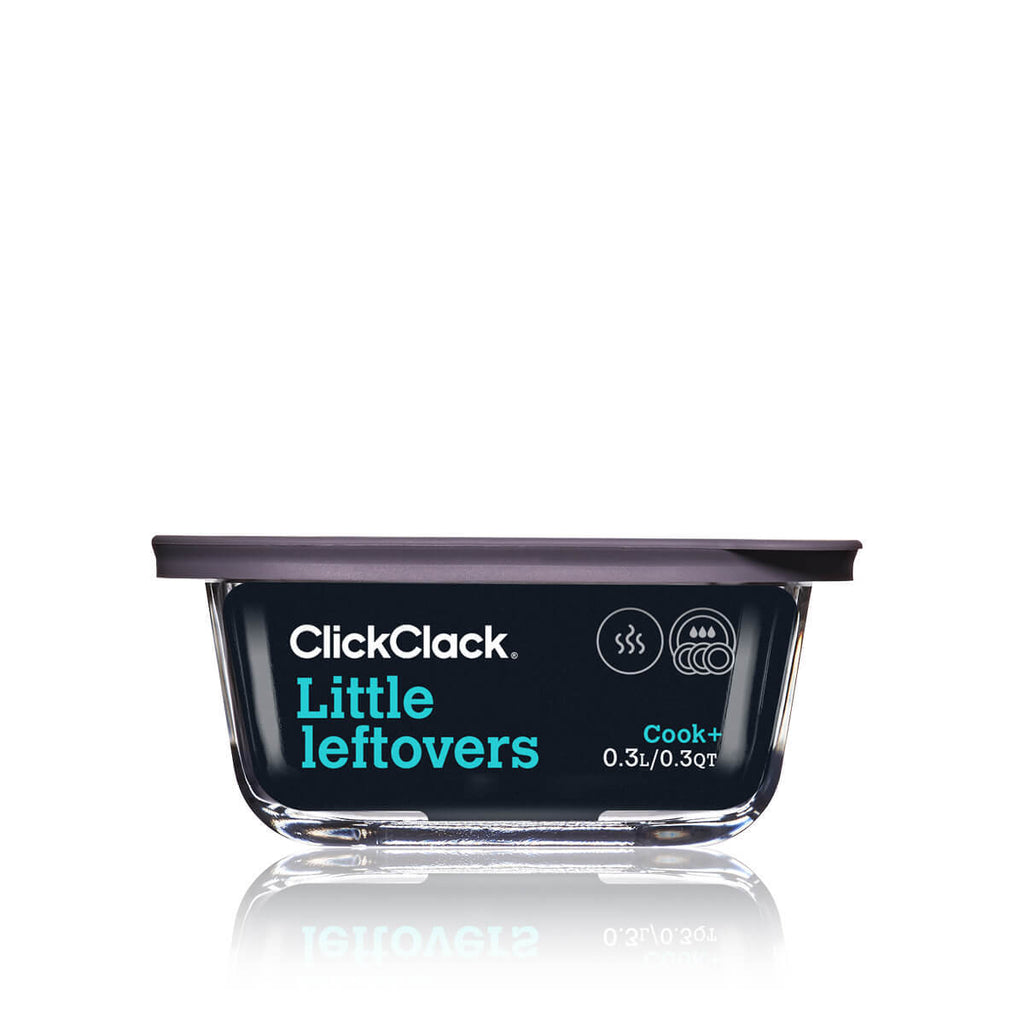 ClickClack: Cook+ Square Heatproof Glass Container (0.3L)