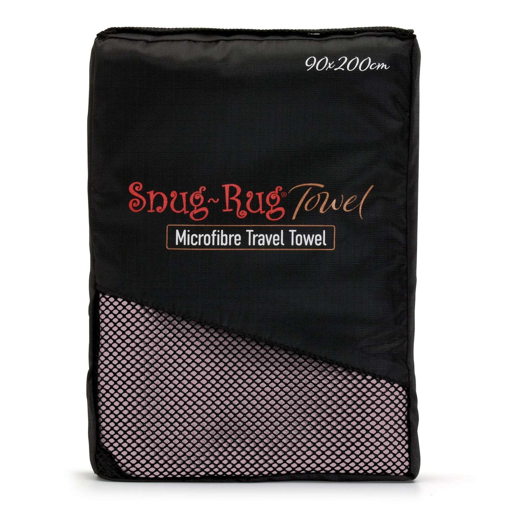 Snug Rug Microfibre Quick Dry Beach Towel - Sea Fog Mauve (Extra Large) - Snug-Rug