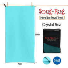 Load image into Gallery viewer, Snug Rug Microfibre Quick Dry Beach Towel - Crystal Sea Blue (Extra Large) - Snug-Rug