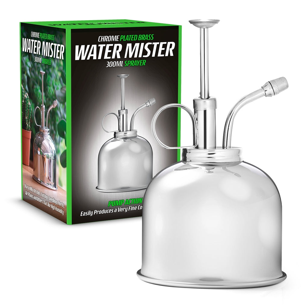 Plant Mister Metal Water Sprayer - Chrome Plated Brass (300ml)