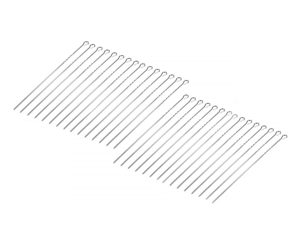 Stainless Steel Barbecue Skewers 38cm - 30Pcs