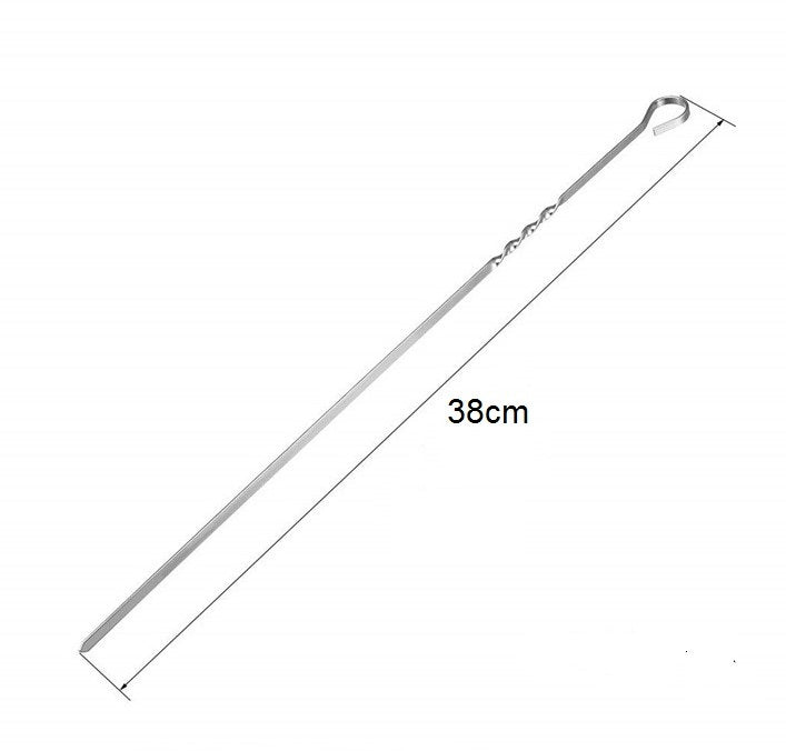 Stainless Steel Barbecue Skewers 38cm - 30Pcs