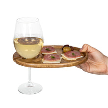 Load image into Gallery viewer, Wine Appetizer Plate Set of 4 - Acacia Wood - Picnic Time