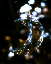 Load image into Gallery viewer, Stellar: Clear Crescent Moon Hanging Glass Light - Stellar Haus