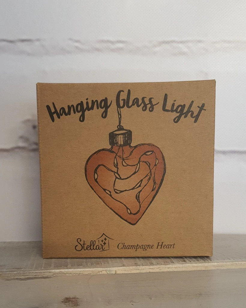 Stellar: Champagne Heart Hanging Glass Light - Stellar Haus