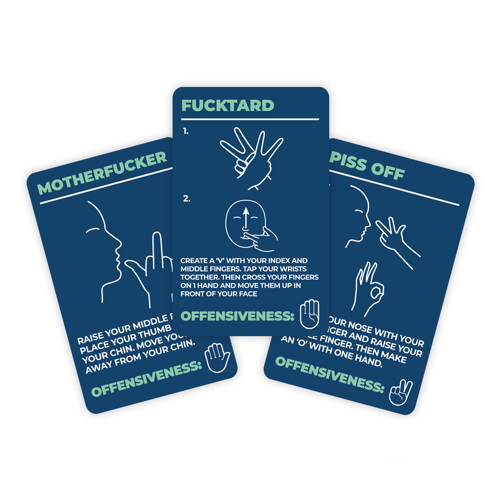 Gift Republic: How To Swear In Sign Language Cards