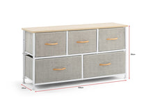 Load image into Gallery viewer, Ovela: 5 Drawer Storage Chest - Beige