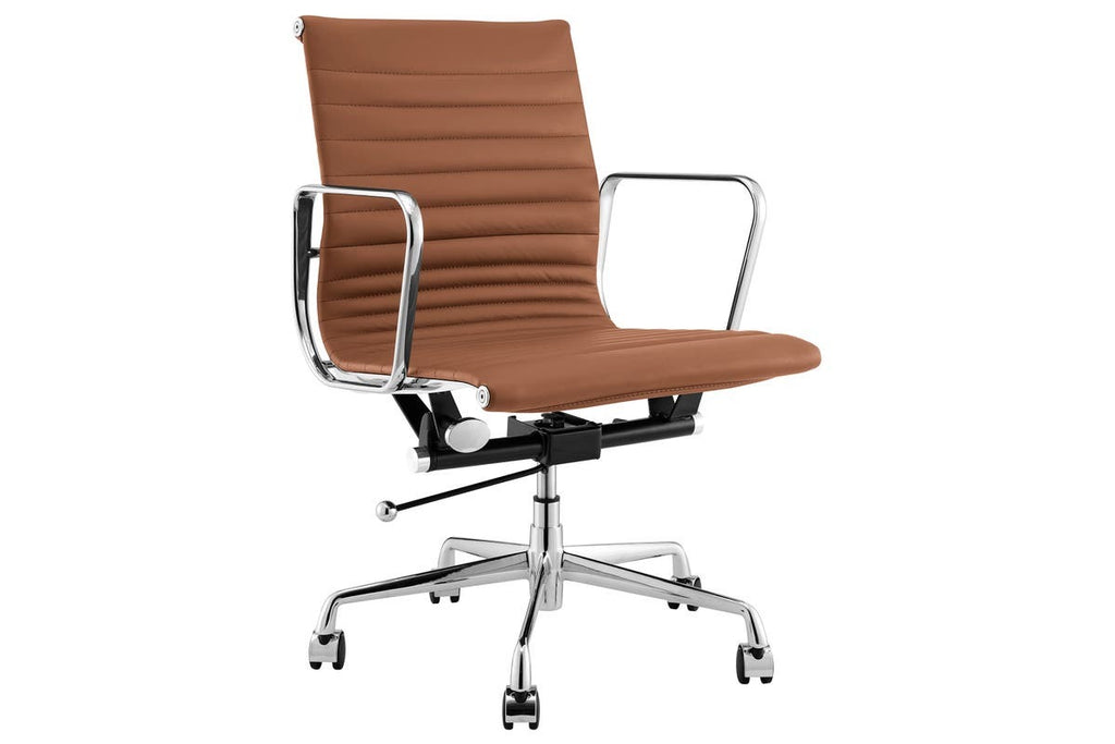 Matt Blatt: Replica Eames Group Standard Aluminium Low Back Office Chair (Tan)