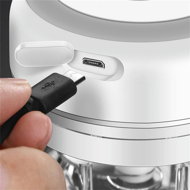 Portable Electric Mini Food Processor For Garlic Onion Ginger - Pink