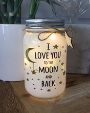 Load image into Gallery viewer, Stellar Haus: I love You To The Moon &amp; Back Sparkle Jar