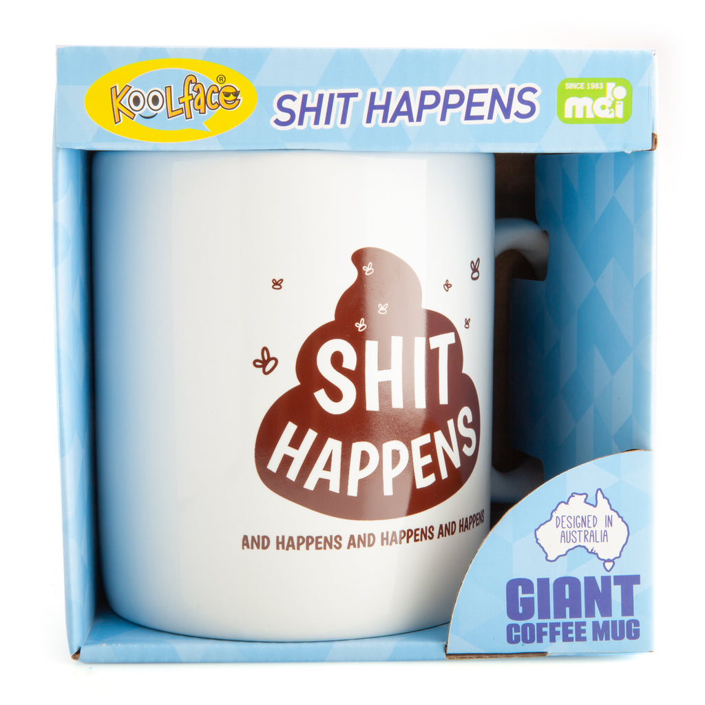 Koolface: Sh*t Happens - Giant Novelty Coffee Mug (900ml)