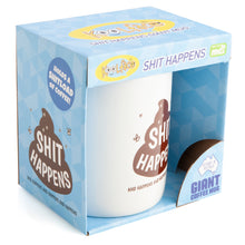 Load image into Gallery viewer, Koolface: Sh*t Happens - Giant Novelty Coffee Mug (900ml)